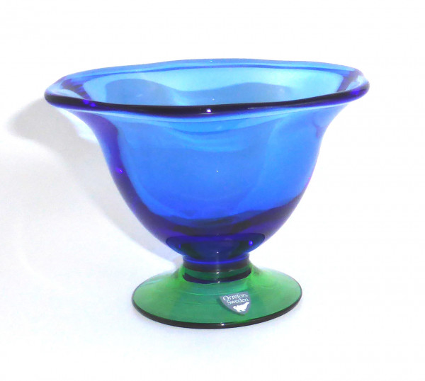 Orrefors Schweden Glasschale Ø 13 cm blau grün Louise